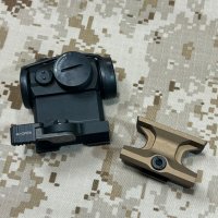 実物 aimpoint Micro T-1 ドットサイト ＋ REPTILIA T-1 ドットマウント FDE 　USED