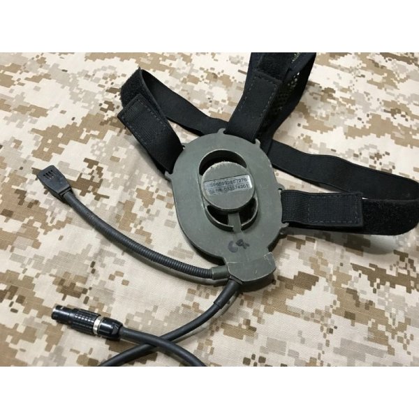 英軍放出品 実物 SELEX TAC-MIC CT4 PTT ＆BOWMANヘッドセット - BLACK LINE