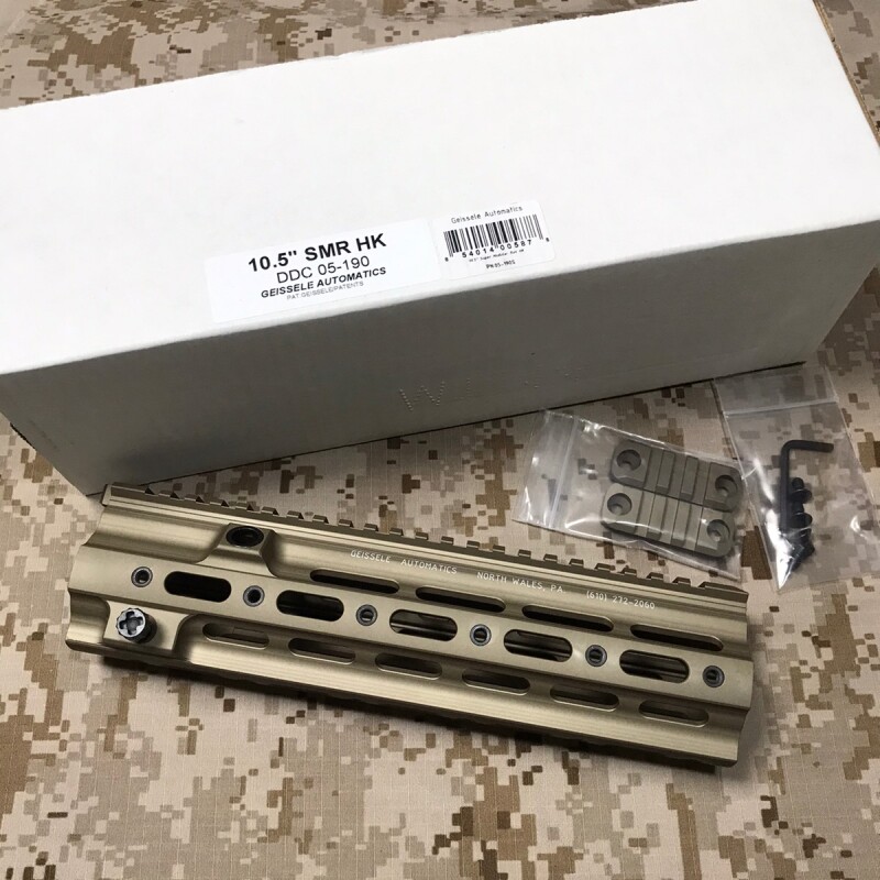 実物 Geissele 10.5 SMR HK DDC (HK416, MR556) 専用レールパネル付き